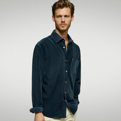 Dudley | Chemise Casual en Velours Côtelé