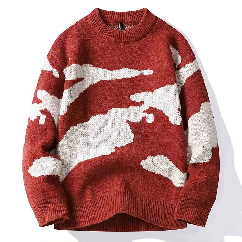 Ignazio | Pull à motif nuage pour homme