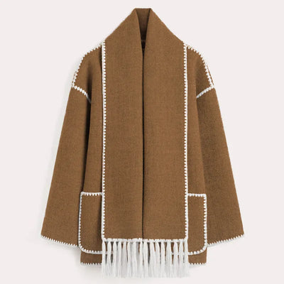 Eugénie - Veste châle à franges chic et élégante