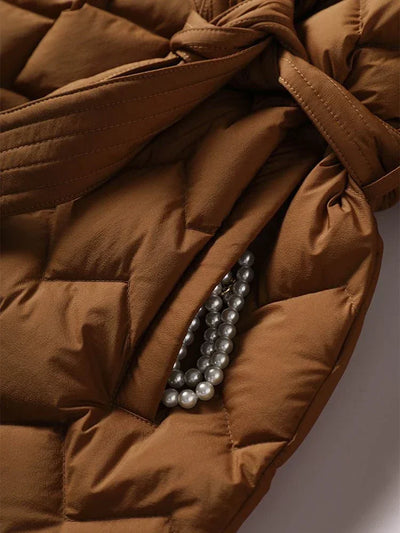 Aimée - Parka d'hiver élégante avec ceinture