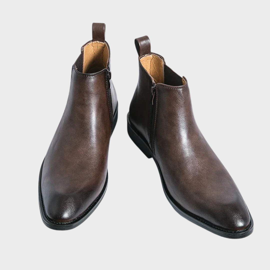 Cooper | Bottines Chelsea en cuir avec fermeture éclair