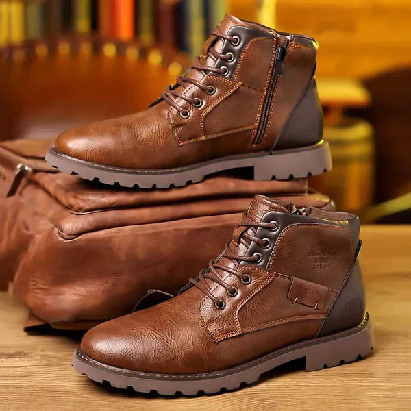 Jethro | Bottines à lacets en cuir robuste