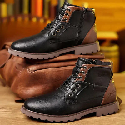 Jethro | Bottines à lacets en cuir robuste